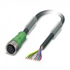 菲尼克斯傳感器/執行器電纜 - SAC-8P- 5,0-PUR/M12FS 1520369